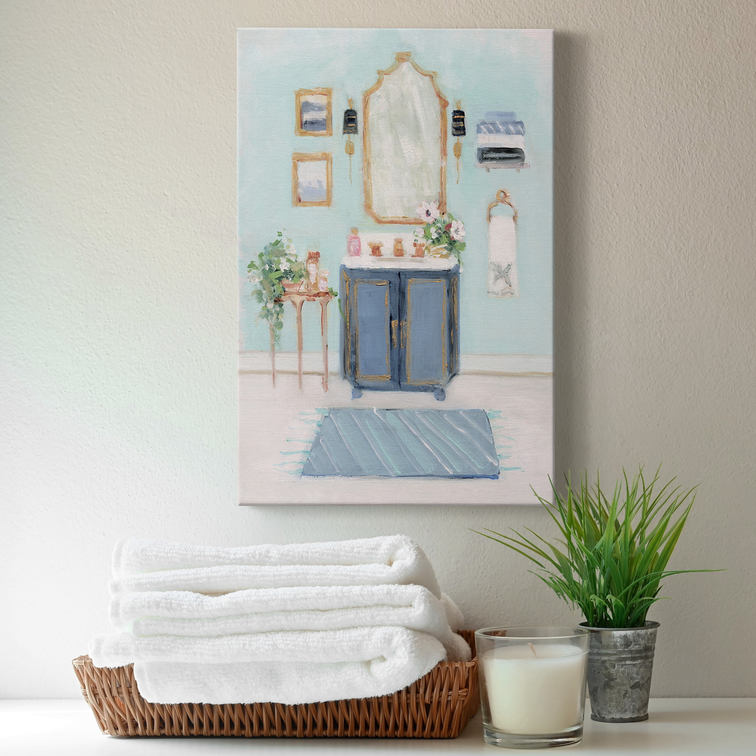 Blue Bath II Premium Gallery Wrapped Canvas - Ready to Hang - 32 x 48