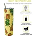 thumbnail image 6 of Pineapple Gifts for Women Men - Pineapple Tumbler Pineapple Cup with Lid and Straw - 20 Oz Stainless Steel Insulated Water Bottle - Travel Coffe Mug Birthday Chistmas Gift, 6 of 6