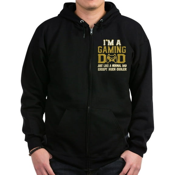 CafePress - I'm A GAMING DAD Sweatshirt - Zip Hoodie, Classic Hooded Sweatshirt with Metal Zipper