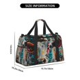 thumbnail image 3 of Easygdp Colorful Graffiti Cow Bolsa de Gimnasio, Bolsa de Viaje Duffel, Bolsa de Fin de Semana con Compartimentos, Bolsa de Mano para Noche, 3 of 7