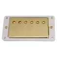 thumbnail image 1 of Engranaje de recogida de puente de guitarra eléctrica kusrkot LP blanco marco blanco, 1 of 8