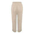 thumbnail image 6 of Cotton and Linen Embroidered Wide Leg Pants for Women Spring and Summer Loose High Waist Straight Casual Pants, 6 of 6