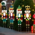 thumbnail image 3 of Christmas Nutcracker Yard Stakes, 4-Pack 2D Flat Outdoor Holiday Decorations, Waterproof Garden Lawn Signs for Xmas Porch & Yard Décor, 3 of 11