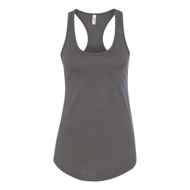 Next Level Apparel Camiseta de tirantes Racerback Ideal para mujer - Grande - Gris oscuro Siguiente nivel 1533