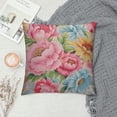 thumbnail image 2 of Creowell  Pink Floral Pillow Cases,Watercolor Rose Peony Flower Pillow Covers, Zipper&amp; Double-Sided Printed Modern Decorative Pillow Covers Spring Pillow Cases for Couch Sofa Bed, 2 of 5