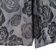 thumbnail image 6 of Mens Short Sleeve Fashion Button Up Shirt Rose Print Casual Slim Dress Shirt Gray XXL, 6 of 8