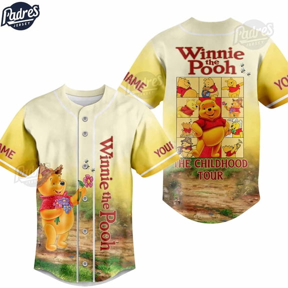 Disney Winnie The Pooh The Childhood Tour Custom Baseball Jersey