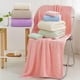 thumbnail image 3 of Toallas de baño grandes para mujer, para spa, con juego de toallas de mano, ligeras, de secado rápido, para baño, hotel, camping, terciopelo coral rosa, 3 of 5