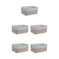 thumbnail image 1 of maskred Sac de Rangement Robuste et Durable pour Armoire, Espace Bien Organisé, Boîte de Rangement Pliable avec Poignée, Coton Multifonctionnel, Riz + Blanc 5ensemble, 1 of 6
