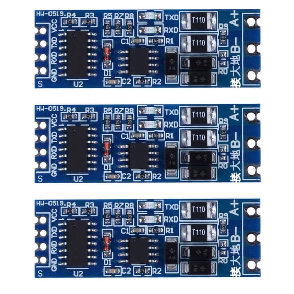 3X TTL to RS485 Adapter 485 Serial Port UART Level Converter Module 3.3V 5V