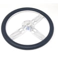 thumbnail image 3 of 14" Polished Steering Wheel w/Ford Horn Most Cars & Trucks Bronco F100 Mustang, 3 of 3