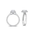 thumbnail image 5 of 1.48 Carat (Ctw VS1-VS2, G-H) Lab-Grown Oval Diamond Halo Engagement Ring in 14K White Gold for Women, 5 of 6