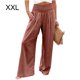 thumbnail image 5 of Pantalones de verano Qarigey naranja Rojo Largo Suelto Casual Pierna ancha cintura alta Elástico, 5 of 6
