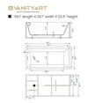 thumbnail image 4 of Vanity Art 55" x 29" Acrylic Freestanding Bathtub, 4 of 6