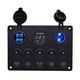 thumbnail image 4 of Panel De Interruptor De Luz Redondo, Puerto Usb Doble, Cargador De Coche, Voltímetro, Panel De Control Combinado, Interruptor, Cargador De Coche Y Barco Noticed EL010764-00, 4 of 5