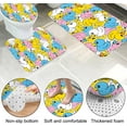 thumbnail image 6 of 4 Pcs Kids Bathroom Shower Curtain Set, Blue Sea Whales Bathroom Sets for Kids Bathroom Decoration with Shower Curtain, Non Slip Bathroom Rugs, Toilet Lid Cover, U Toilet Mat and 12 Hooks, 6 of 7