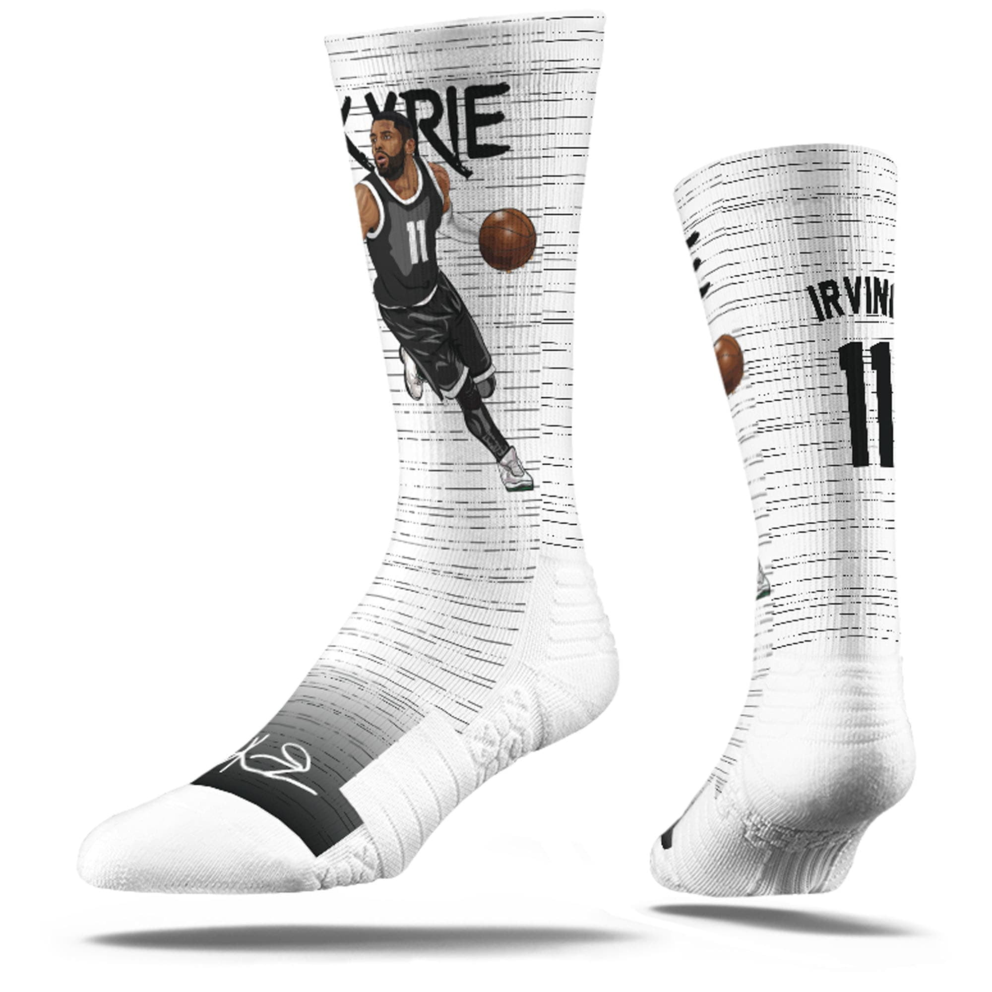 Premium White Kyrie Irving Brooklyn Nets Crew Socks Uruguay Ubuy