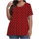 thumbnail image 1 of Camiseta de Manga Corta de Cuello en V Sólido Casual, Camisetas de Manga Corta para las Mujeres, 1 of 4