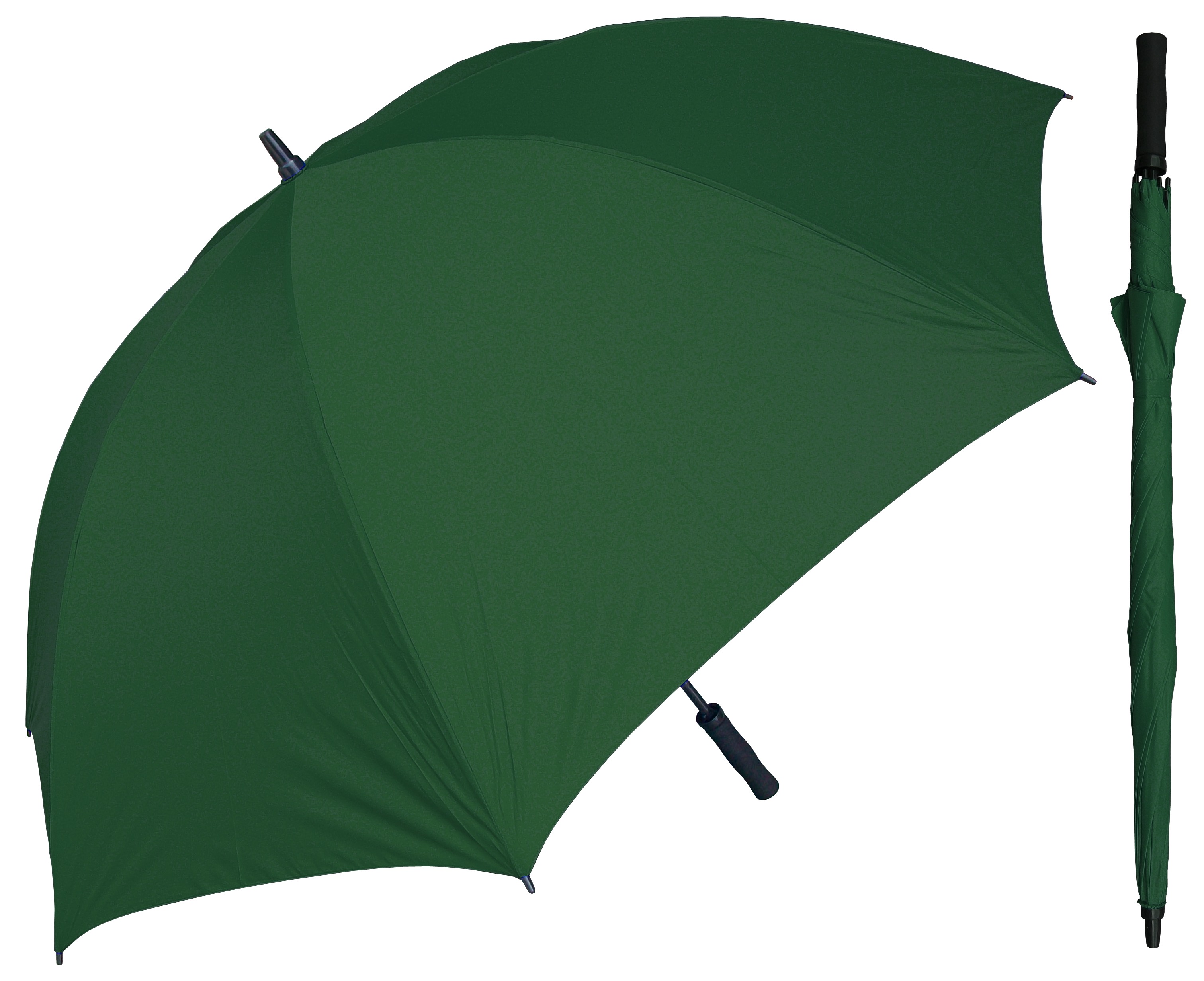 68" Manual Open Huge Dark Green Golf Umbrella with Foam HandleInner