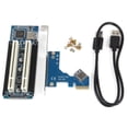 thumbnail image 1 of PCI-E to PCI Adapter Card Pcie to 2 PCI Slots Support Recording Card Gold Tax Card Sound Card Parallel, 1 of 5