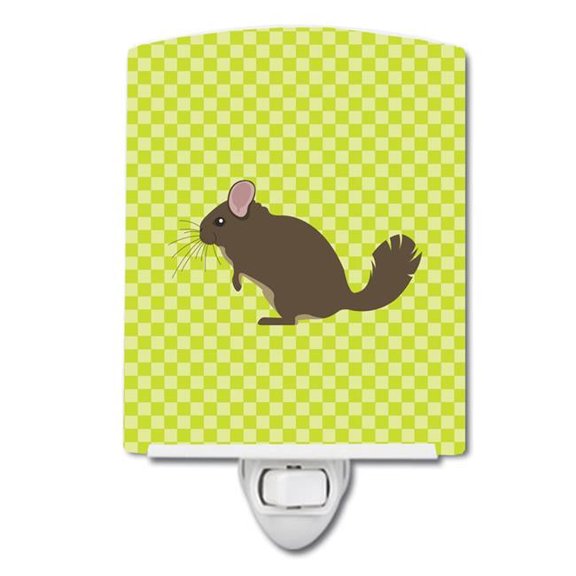 Caroline's Treasures BB7701CNL Chinchilla Green Ceramic Night Light, 6x4x3", multicolor