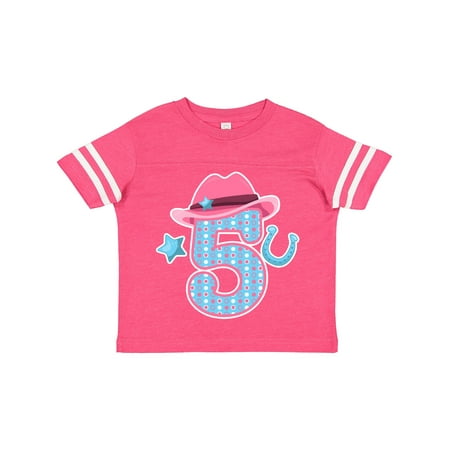 

Inktastic Five with Cowgirl Hat Star and Horseshoe Gift Toddler Toddler Girl T-Shirt