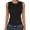 Black, variant on Qiopertar Women's Ribbed Tank Tops Sleeveless Ruffle Trim Round Neck Slim Fit Basic Casual Summer Tops, Black L