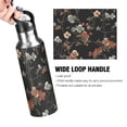 thumbnail image 4 of Yayeee 33oz Insulated Water Bottle Double Wall Stainless Steel with Flip Straw Lid, Black Flowers, 4 of 7