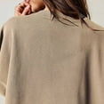 thumbnail image 3 of JGGSPWM Womens Long Sleeve Crewneck Pullover Tops Relaxed Fit Sweatshirts Oversized Sweatshirt Dress Mini Dress Short Dress Beige L, 3 of 8