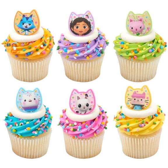 Gabby's Dollhouse Birthday Cake Topper, by DecoPac (12 Count)