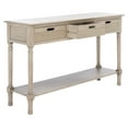 thumbnail image 5 of SAFAVIEH Landers 3-Drawer Console Table, Off-White/Brown, 5 of 14