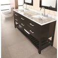 thumbnail image 3 of Design Element London 72" Double Sink Bathroom Vanity Set in Espresso with Carrara Marble Top, 3 of 3