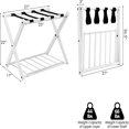 Folding Luggage Rack Pack of 2 2 Tier Suitcase Stand with Storage Self