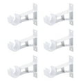 thumbnail image 6 of Uxcell 108x80x19mm Curtain Rod Bracket Aluminum Alloy White 6 Pack, 6 of 6