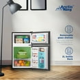 Arctic King 3.2 Cu ft Two Door Compact Refrigerator with Freezer, Black