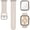 Starlight, variant on 3-in-1 Compatible for Apple Watch Band 40mm 41mm 42mm 44mm 45mm 46mm, Soft Silicone Sport Strap for iWatch Series SE 11 10 9 8 7 6 5 4 3