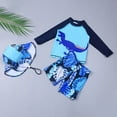 thumbnail image 2 of Fsqjgq Toddler Boys Two Piece Swimsuit Set Toddler Baby Boy Clothes Swimwear Dinosaur Swimsuit Rash Guard and Hat Clothing Sets 4-5 Years, 2 of 3