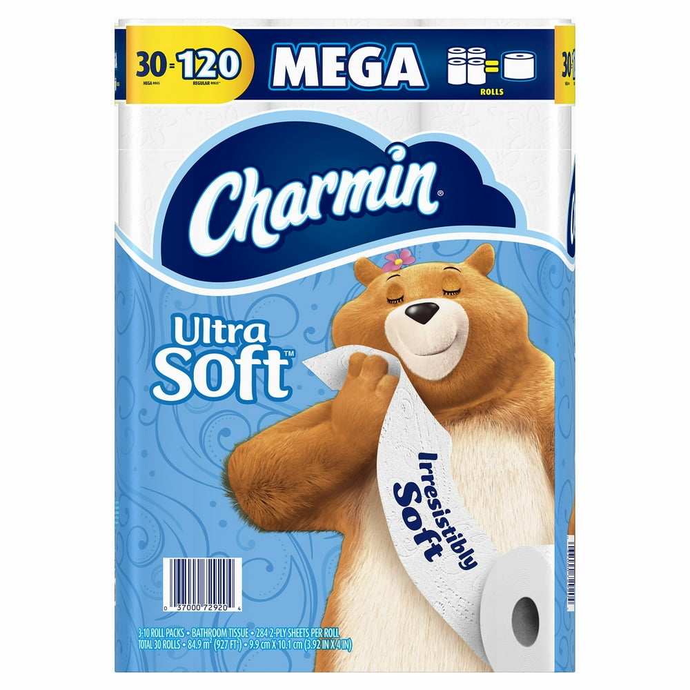 Product of Charmin Ultra Soft Mega Roll Toilet Paper, 30 ct. Toilet