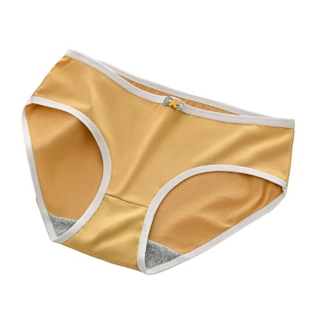 

dianhelloya Women Panties Contrast Color Mid Waist Bow Stretch Underwear Japanese Korean Plus Size Sexy Close Fit Underpants Briefs Women Clothes