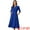 Royal Blue, variant on DARING DIVA Women's Office Elegant 3/4 Sleeve V Neck A-Line Dresses 3XL Navy Blue