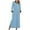 Light Blue, variant on Nightgowns for Women Oversized Long Sleeve Sleepwear V Neck Sleepshirt Loose Long Pajama Dress with Pockets