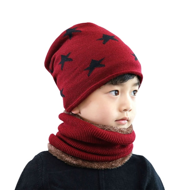 Sonducket Sombrero de invierno para niños, forro polar a prueba de viento, interior, pañuelo para el cuello, calentador de cuello, protección para los Type2 NO2 Sonducket AP009504-01B