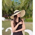 thumbnail image 2 of SikaFu Super Brimmed Straw Hat For Women's Summer Sun Protection, Large Brimmed Hat, Beach Bow Hat, Sun Hat, 2 of 9