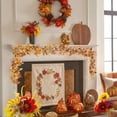 thumbnail image 4 of sruoe Halloween Decoration, Fall Garland Maple Leaf, Artificial Green Plant, Christmas Fall Maple Garland, Thanksgiving Party Wall Decor, Garlands for Door Home Party Fireplace Decorations, 4 of 6
