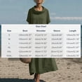 thumbnail image 3 of ClodeEU Women's Summer Linen Cotton Cowl Neck Short Sleeve Maxi Dress,Loose Fit Casual Beach Long Dress with Pockets Army Green,Women's Plus L, 3 of 6