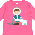 thumbnail image 4 of Inktastic Eskimo Boy Cute Alaska Boys Long Sleeve Toddler T-Shirt, 4 of 5