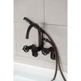 thumbnail image 2 of Kingston Brass AE8155CG Fuller 7-Inch Adjustable Wall Mount Clawfoot Tub Faucet, Oil Rubbed Bronze, 2 of 7