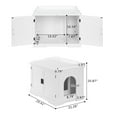 thumbnail image 2 of ITopRoad Litter Box Enclosure with Divider, Hidden Litter Box Large Litter Box Furniture, Wooden Pet House, White, 2 of 8