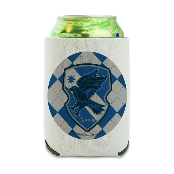 Harry Potter Ravenclaw Plaid Sigil Can Cooler - Drink Sleeve Hugger Collapsible Insulator - Beverage Insulated Holder