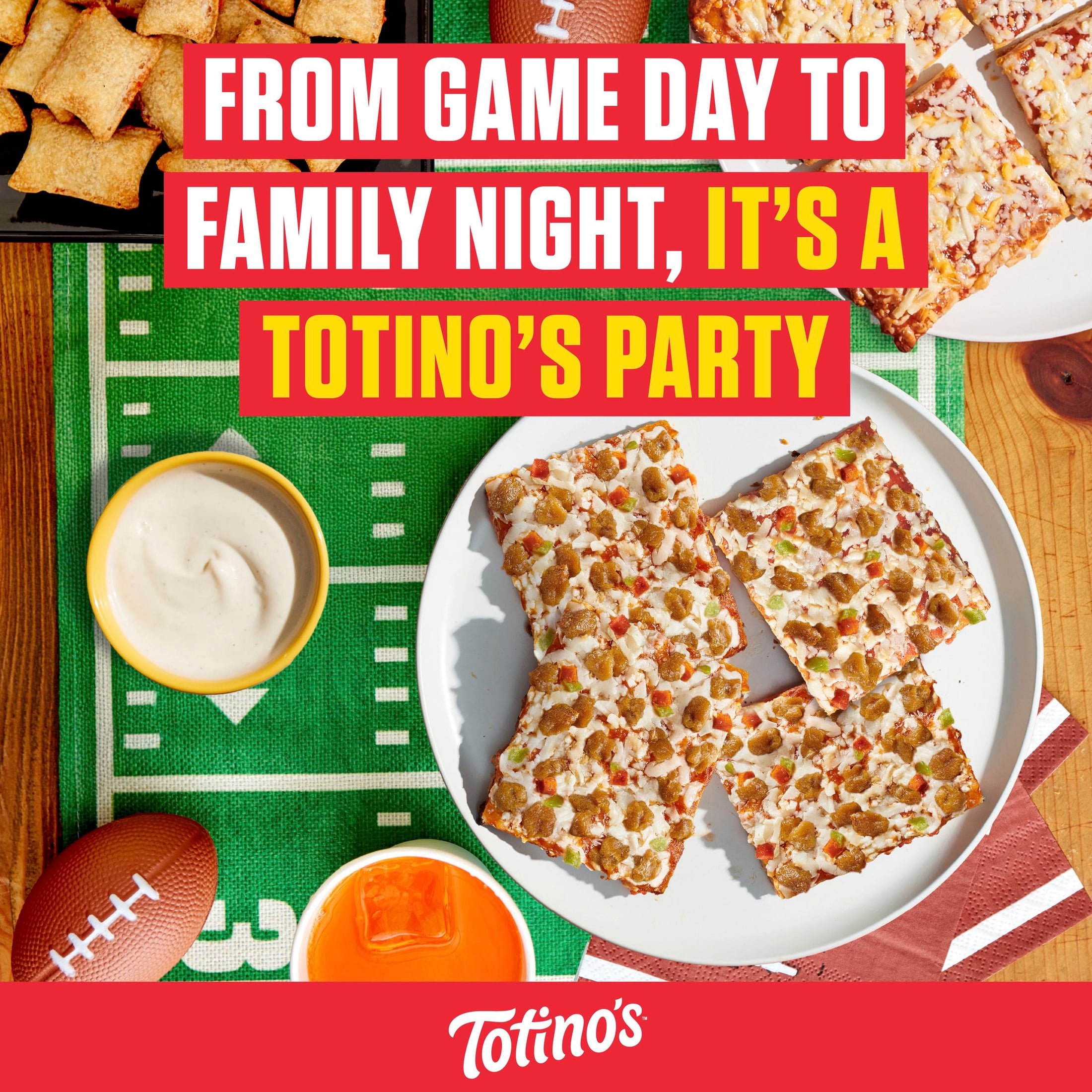 Totino's Party Pizza, Supreme, Oven Ready, Thin Crust, 19g Protein, 10.9 oz (Frozen)